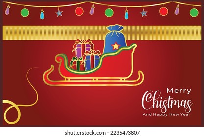 Artículo decorativo de Navidad, afiche de Navidad, volante en formato vectorial