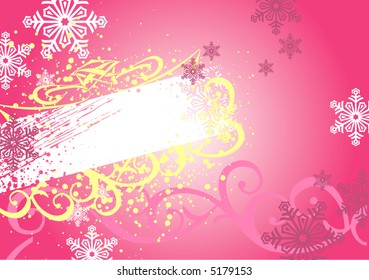 vector christmas grunge frame & background