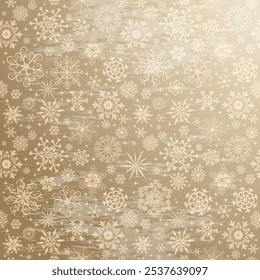 Vektor Weihnachten handgezeichnete Grunge Rahmen mit Schneeflocken und Kopie spat
