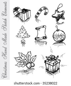 Iconos de dibujo hechos a mano por VECTOR Christmas