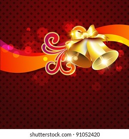 vector christmas hanging bell illustration