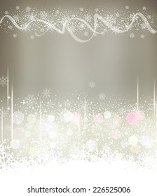 fondo vectorial navideño con copos de nieve