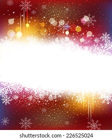 vector Christmas holiday background with snowflakes