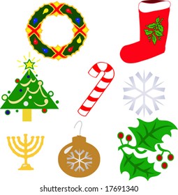 Vector Christmas holiday Icons