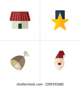 Vector of Christmas holiday symbols