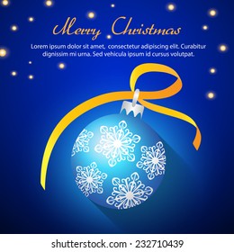 Vector Christmas holidays background with ball
