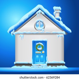 Vector Christmas House Icon