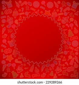Vector christmas icon of background. Vector illustration for christmas card.
