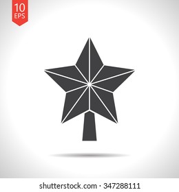 Vector christmas icon. New year illustration.  Christmas star