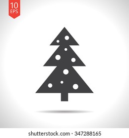 Vector christmas icon. New year illustration.  Christmas tree