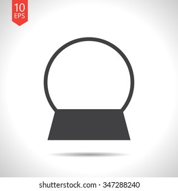 Vector christmas icon. New year illustration.  Snow globe