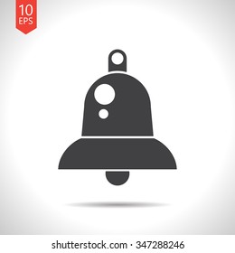 Vector christmas icon. New year illustration. Christmas bell