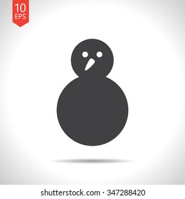 Vector christmas icon. New year illustration.  Snowman