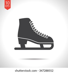 Vector christmas icon. New year illustration. Skates