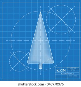 Vector christmas icon. New year illustration. Pullover. Engineer and architect background