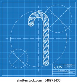 Vector christmas icon. New year illustration. Pullover. Engineer and architect background