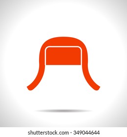 Vector christmas icon. New year illustration. Winter hat