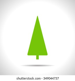 Vector christmas icon. New year illustration.  Christmas tree