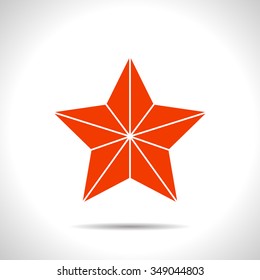 Vector christmas icon. New year illustration.  Christmas star