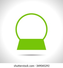 Vector christmas icon. New year illustration.  Snow globe