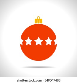 Vector christmas icon. New year illustration.  Christmas tree