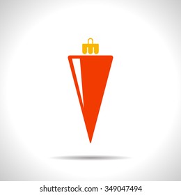 Vector christmas icon. New year illustration.  Christmas tree
