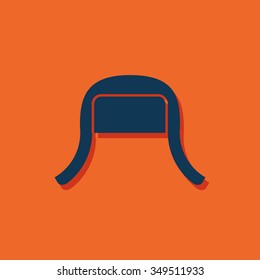 Vector christmas icon. New year illustration. Winter hat