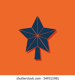 Vector christmas icon. New year illustration.  Christmas star