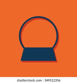 Vector christmas icon. New year illustration.  Snow globe