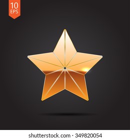 Vector christmas icon. New year illustration.  Christmas star