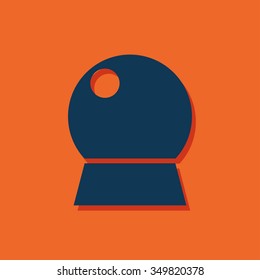 Vector christmas icon. New year illustration.  Snow globe