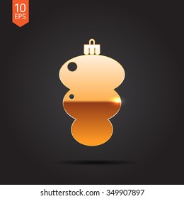 Vector christmas icon. New year illustration.  Christmas tree
