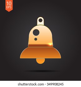 Vector christmas icon. New year illustration. Christmas bell