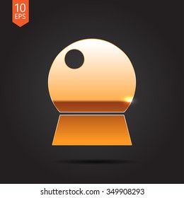 Vector christmas icon. New year illustration.  Snow globe