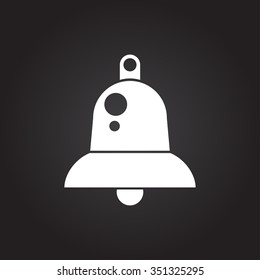 Vector christmas icon. New year illustration. Christmas bell