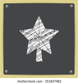 Vector christmas icon. New year illustration.  Christmas star