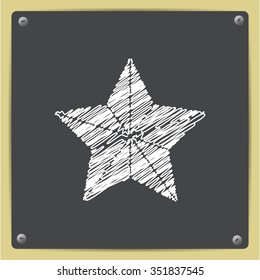 Vector christmas icon. New year illustration.  Christmas star