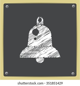 Vector christmas icon. New year illustration. Christmas bell