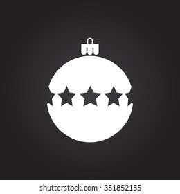 Vector christmas icon. New year illustration.  Christmas tree