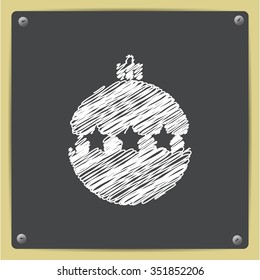 Vector christmas icon. New year illustration.  Christmas tree