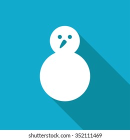 Vector christmas icon. New year illustration.  Snowman