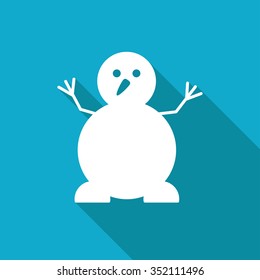 Vector christmas icon. New year illustration.  Snowman