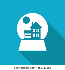 Vector christmas icon. New year illustration.  Snow globe