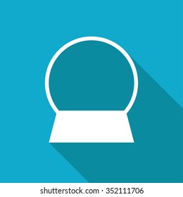 Vector christmas icon. New year illustration.  Snow globe