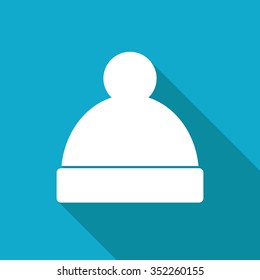 Vector christmas icon. New year illustration. Winter hat