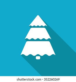 Vector christmas icon. New year illustration.  Christmas tree