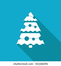 Vector christmas icon. New year illustration.  Christmas tree