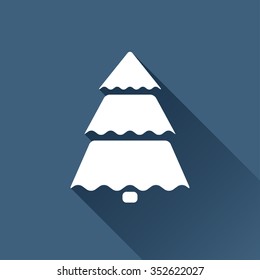 Vector christmas icon. New year illustration.  Christmas tree