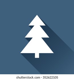Vector christmas icon. New year illustration.  Christmas tree
