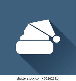 Vector christmas icon. New year illustration. Winter hat